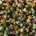 Orange Blush Greenery Premium Flower Backdrops | 172