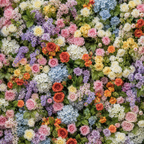 Dripping Rainbow Floral Pastels Premium Wild Flower Backdrops | 328