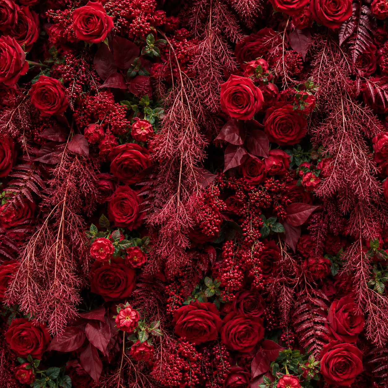 Into the Meadow Red Rose Premium Flower Backdrops | 235