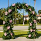 Beverly Hills Pink Tropical Premium Floral Greenery Backdrops | 512