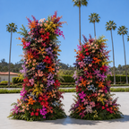 Pink, Orange, Red, Purple Deluxe Premium Flower Backdrops | 335