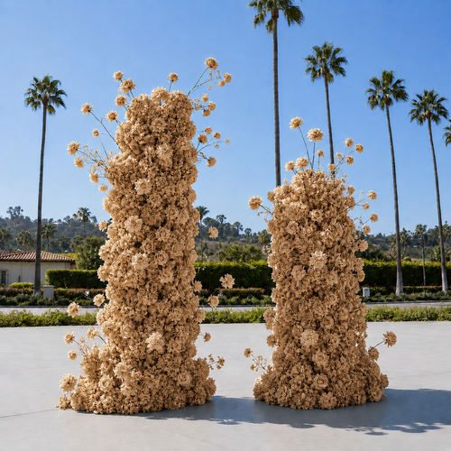 Classic Tan Rose Hydrangea Backdrop | 015