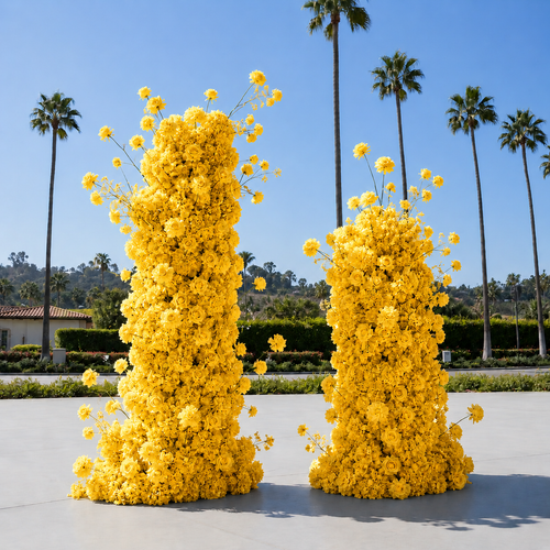Classic Yellow Rose Hydrangea Backdrop | 012