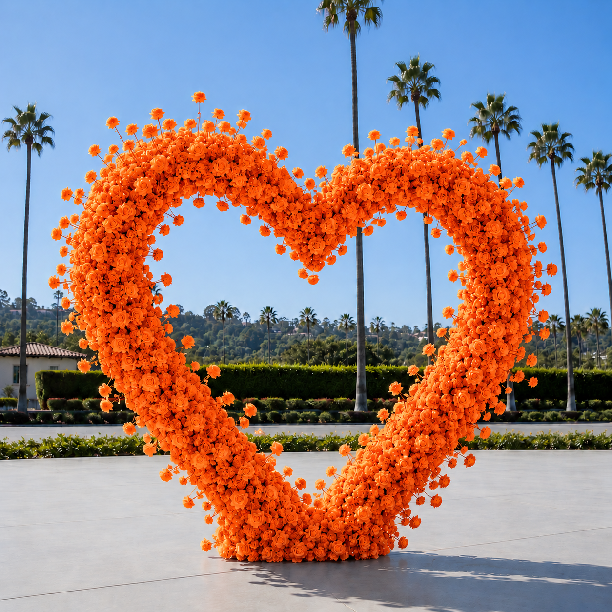 Classic Orange Rose Hydrangea Backdrop | 013