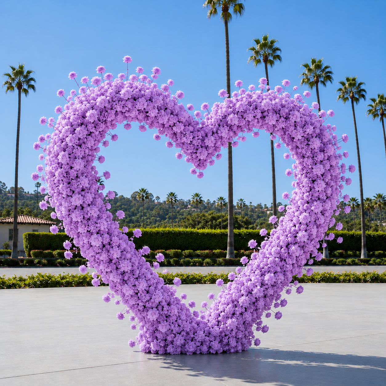 Classic Light Purple Rose Hydrangea Backdrop | 009