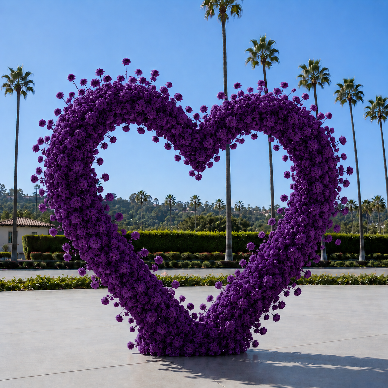 Classic Dark Purple Rose Hydrangea Backdrop | 011