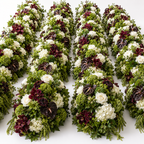 Premium Green, Burgundy and White Flower Backdrops | 4605