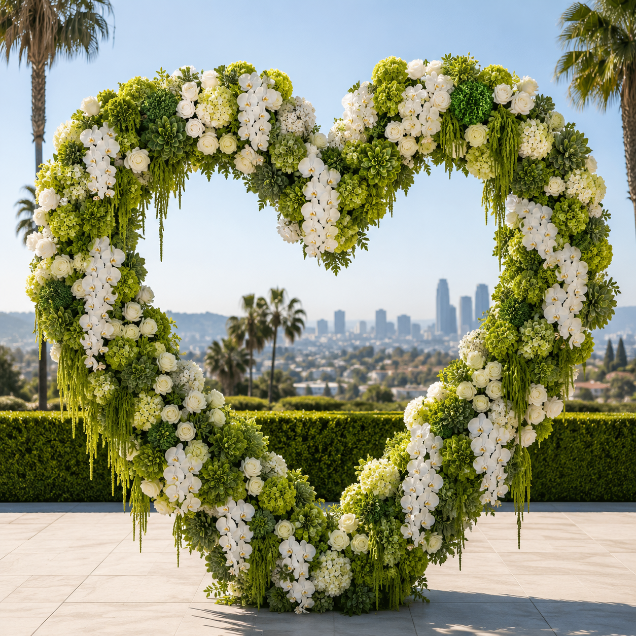 Premium Greenery & White Flower Backdrops | 4587