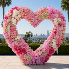 Dripping Pink, White and Lavender Premium Flower Wall Backdrop - 263