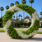 Wild White Rose & Greenery Flower Backdrops | 661