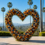 Premium Blue, Orange, Yellow and Red 2 Piece Flower Backdrops | 4608