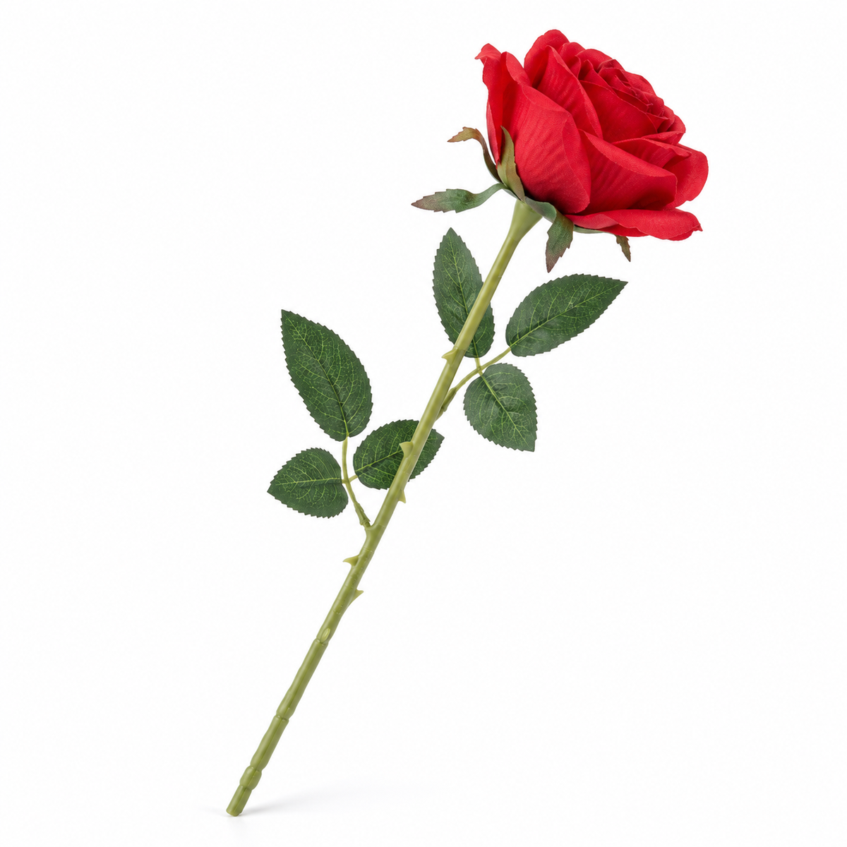 Premium Artificial Rose Flower Stem | Red