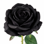 Black Real Touch Artificial Rose Stem