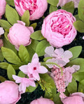 Light Pink Peony Greenery Premium Flower Backdrops | 360