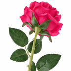 Premium Artificial Rose Stem | Bright Pink