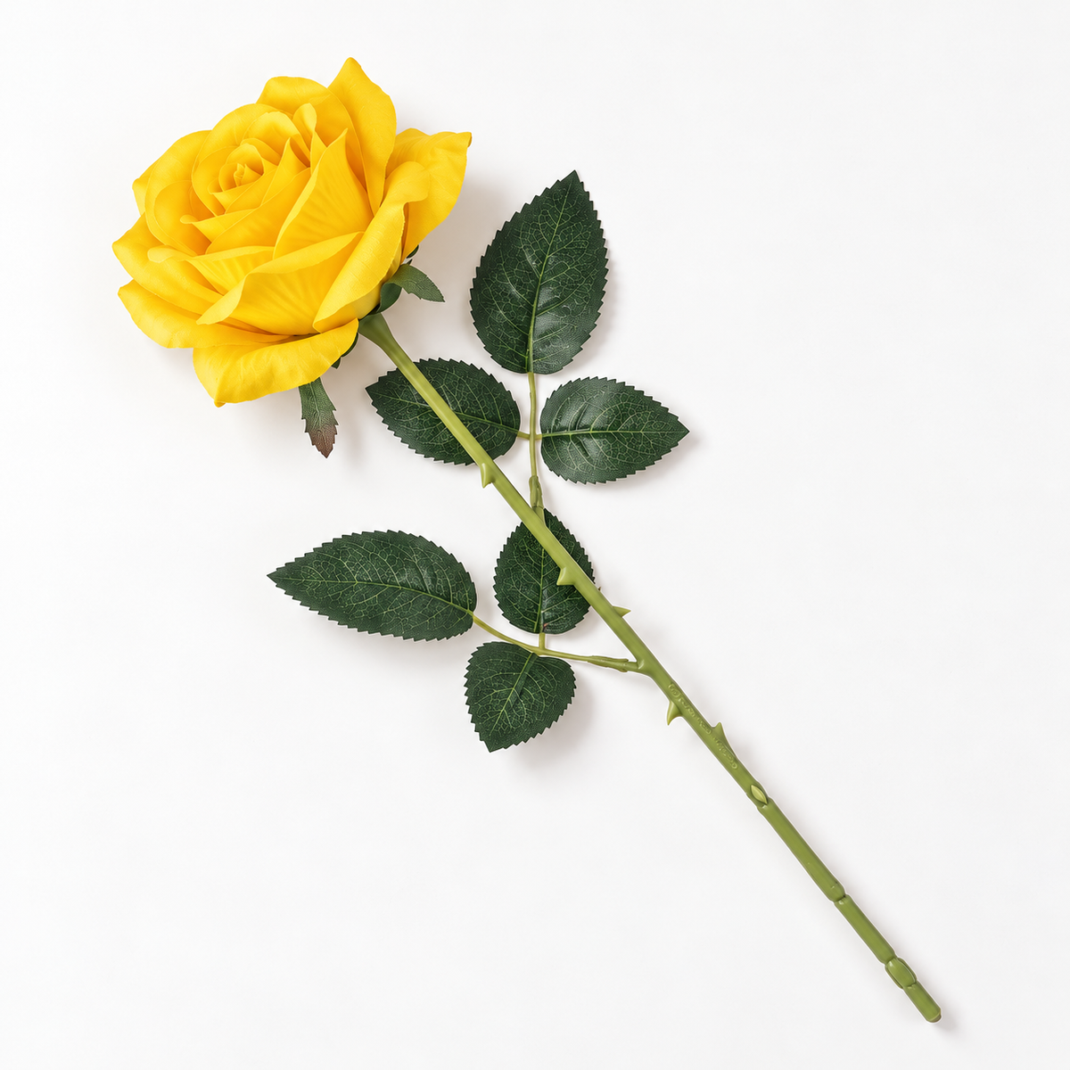 Premium Artificial Rose Stem | Yellow