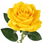 Premium Artificial Rose Stem | Yellow