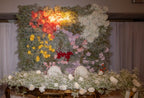 Babys Breath White, Orange, Yellow and Pink Premium Flower Backdrops | 711