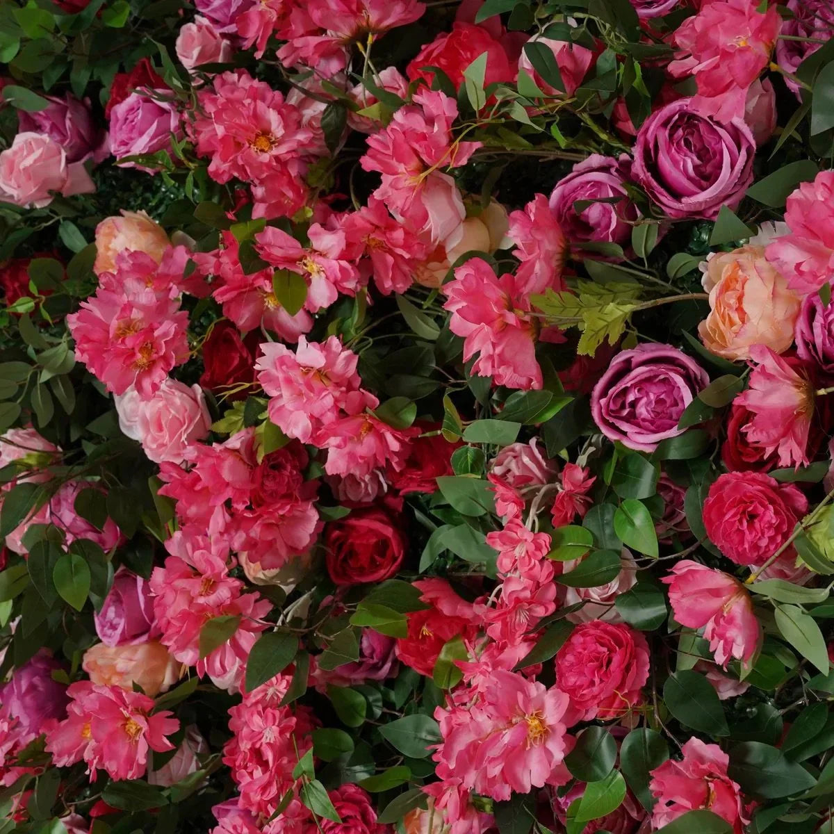 Pink & Greenery Flurry Premium Flower Backdrops | 116
