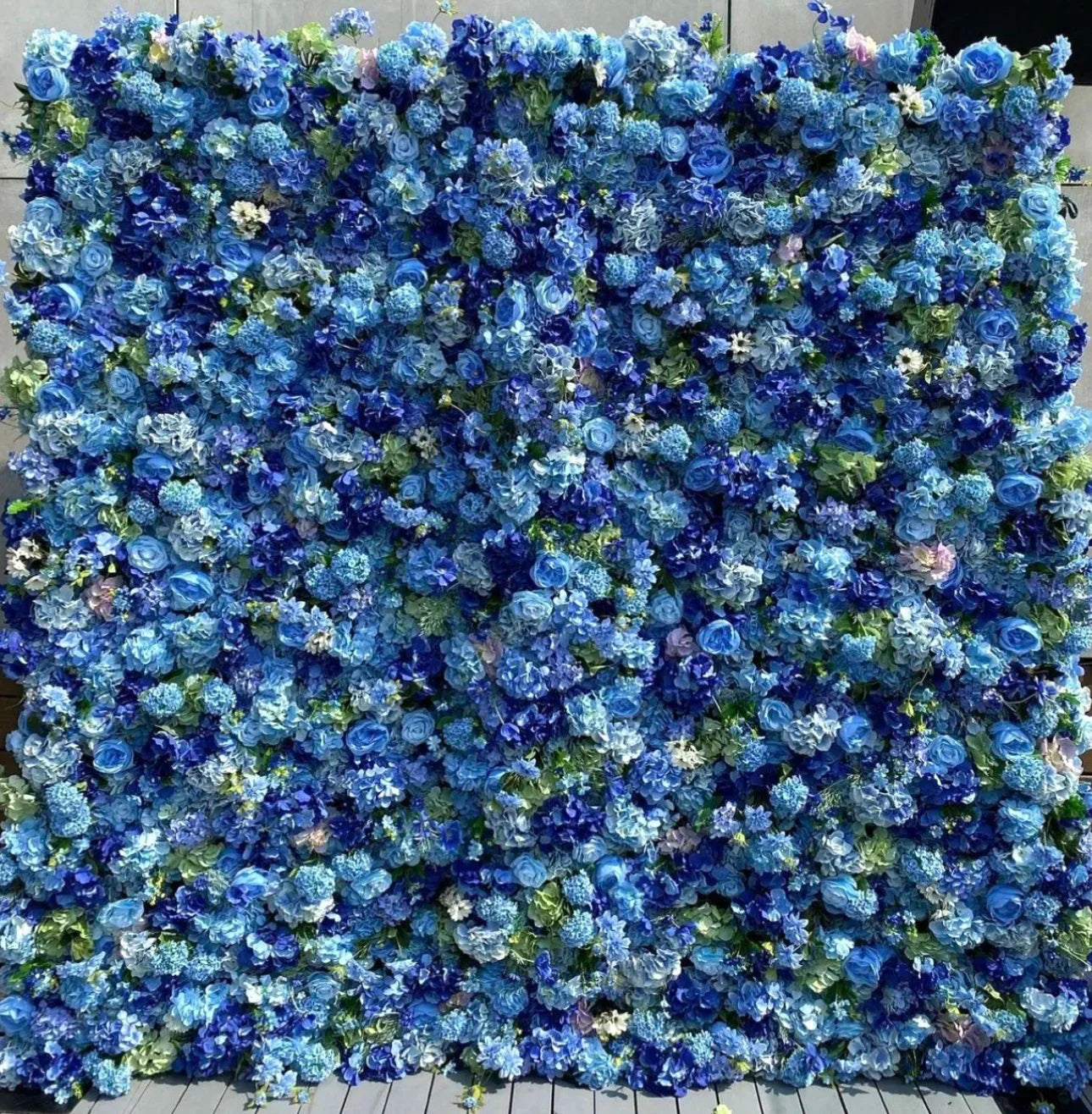 Dark and Light Blue Premium Flower Backdrops | 1034
