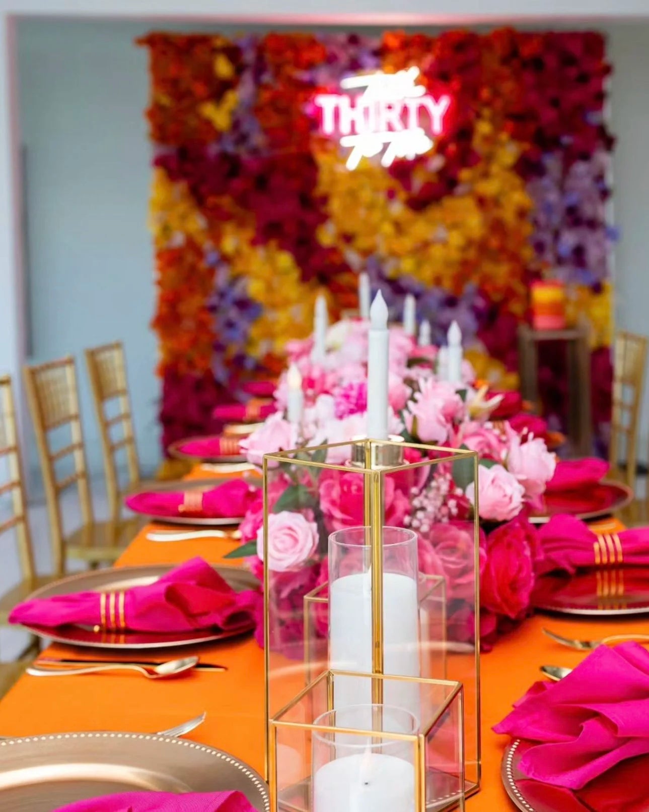 Orange, Purple, Pink and Yellow Premium Flower Backdrops | 032
