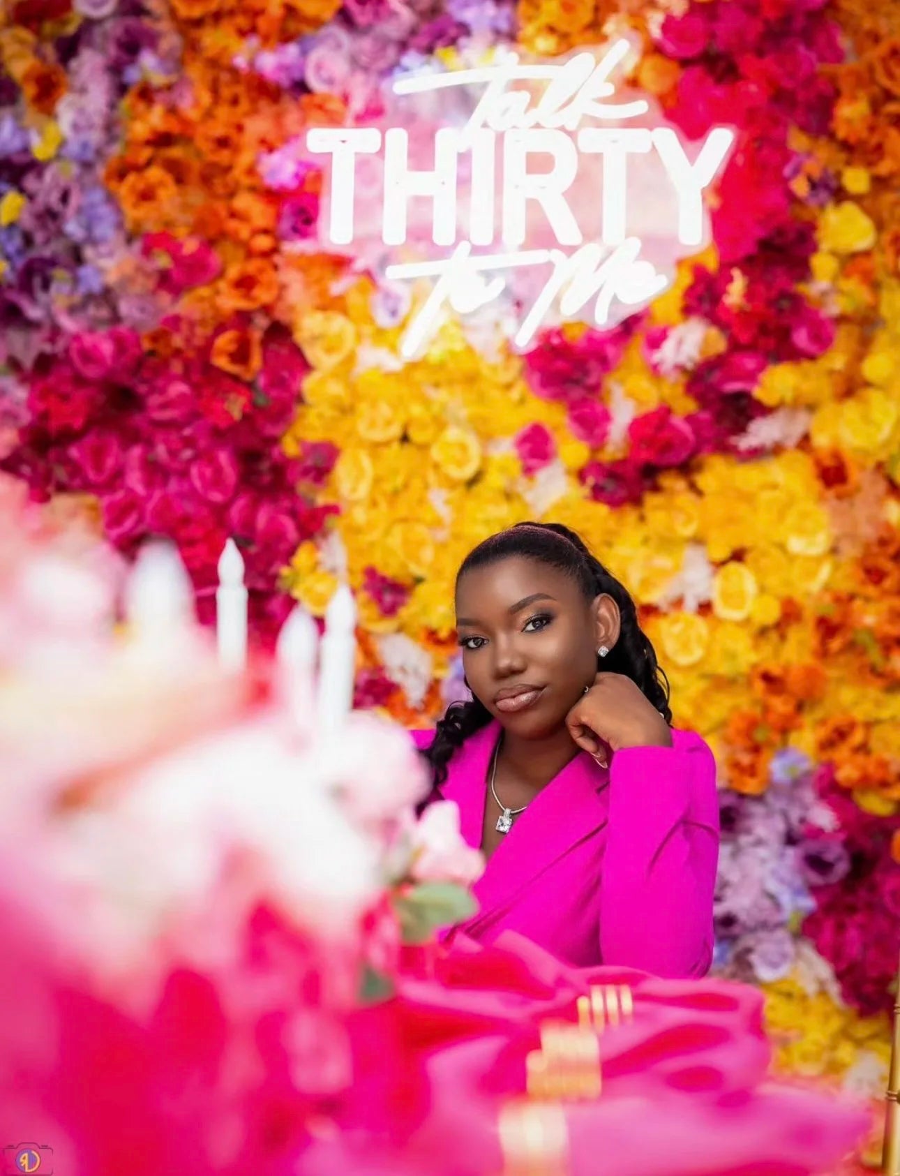 Orange, Purple, Pink and Yellow Premium Flower Backdrops | 032