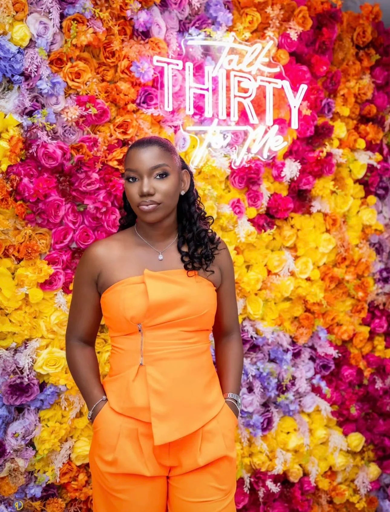 Orange, Purple, Pink and Yellow Premium Flower Backdrops | 032