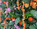 Dripping Orange & Purple Premium Flower Backdrops | 128