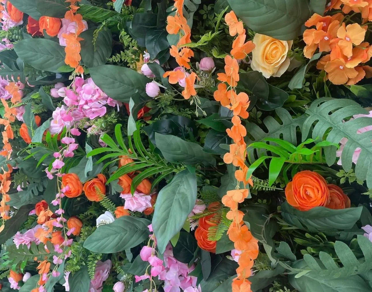Dripping Orange & Purple Premium Flower Backdrops | 128