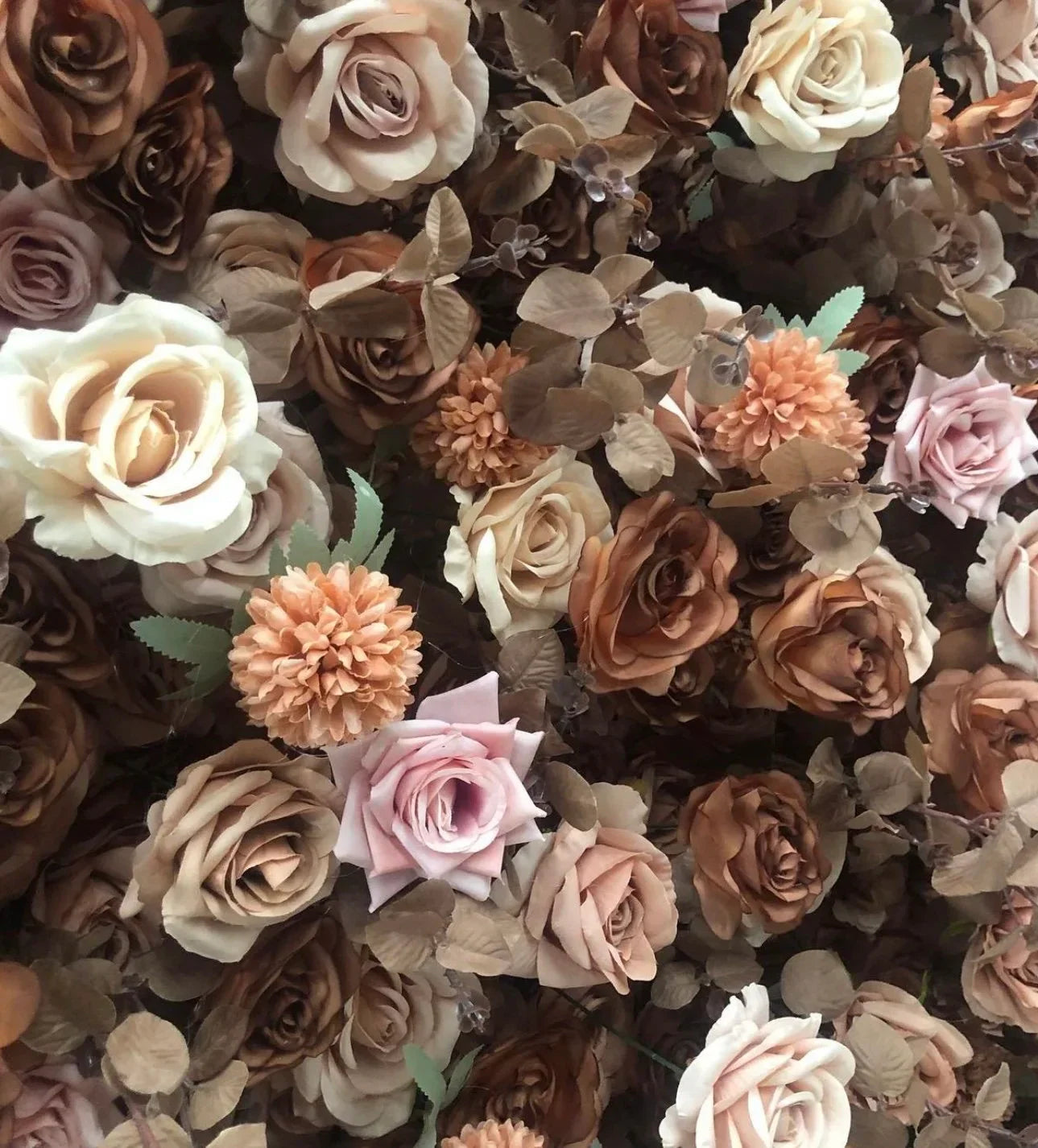 Deluxe Brown & Tan Wild Rose Flower Backdrops | 625
