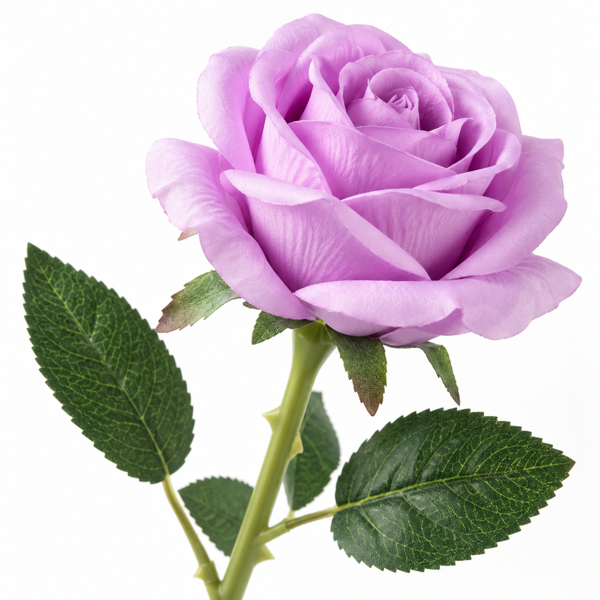 Premium Artificial Rose Stem, Light Purple, Approx. 20 Inches