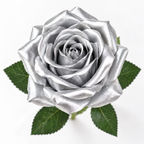 Premium Artificial Rose Stem | Silver
