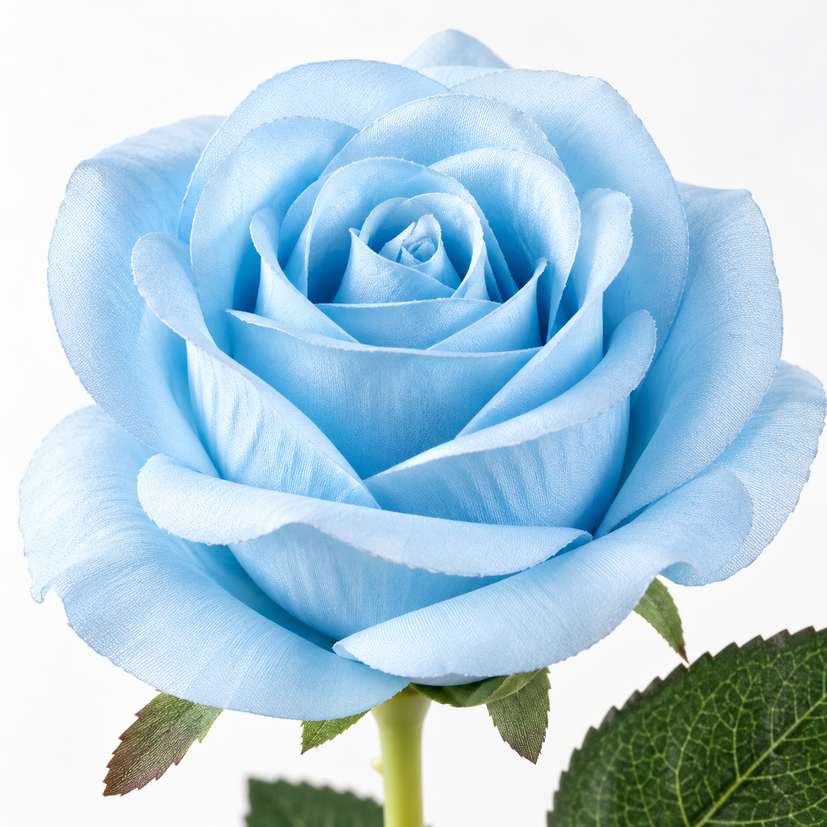 Premium Artificial Rose Stem | Light Blue