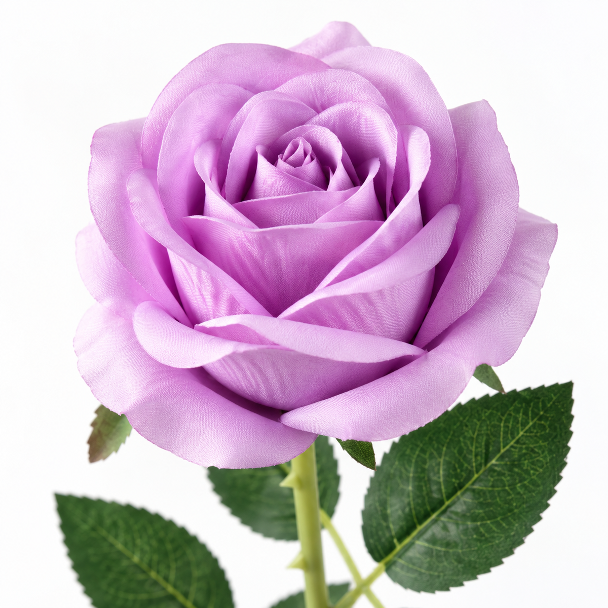 Premium Artificial Rose Stem, Light Purple, Approx. 20 Inches