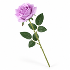 Premium Artificial Rose Stem, Light Purple, Approx. 20 Inches