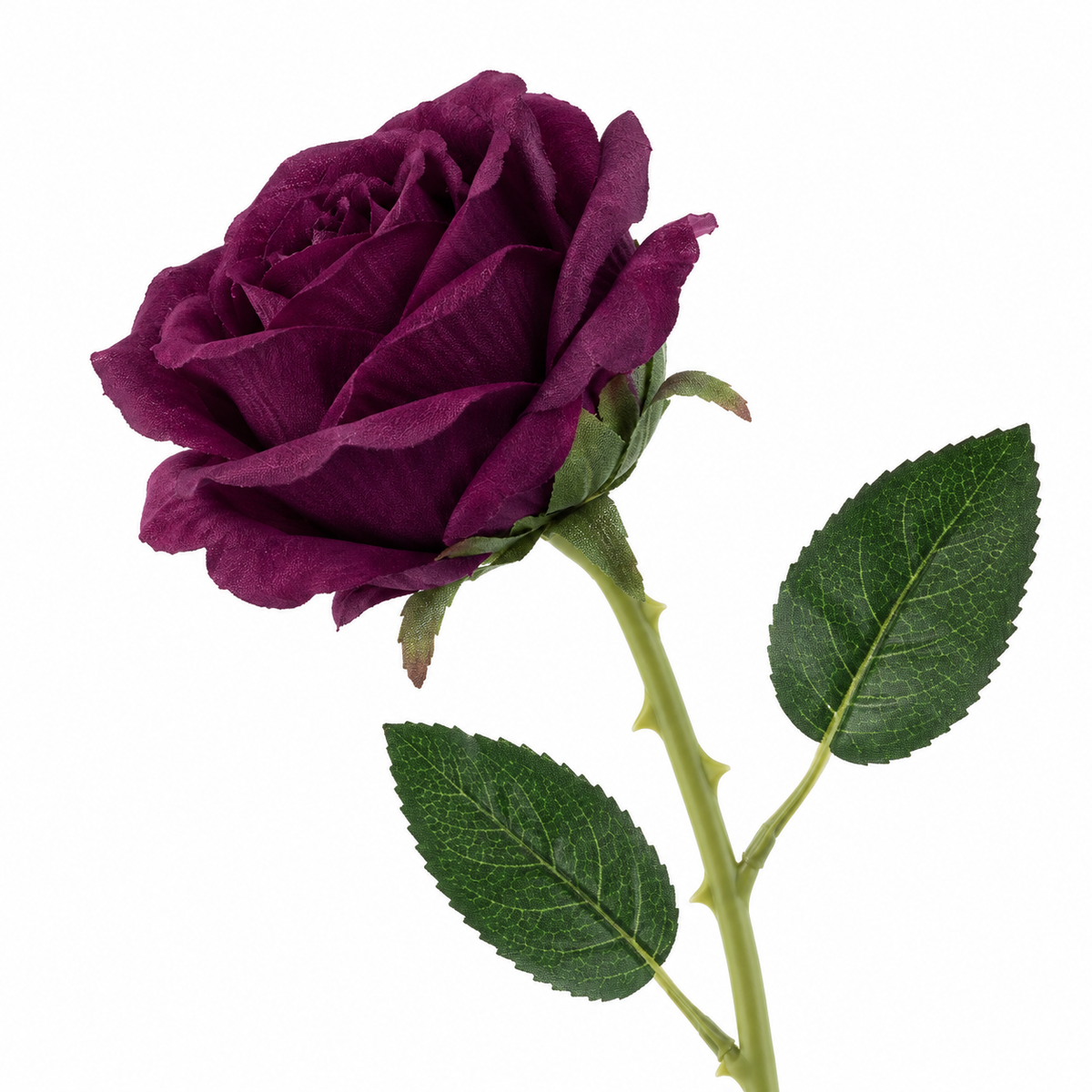 Premium Artificial Rose Stem | Dark Purple