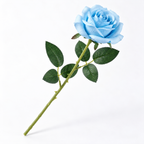 Premium Artificial Rose Stem | Light Blue