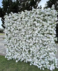 Deluxe Wild White and Greenery Premium Flower Backdrop | 087