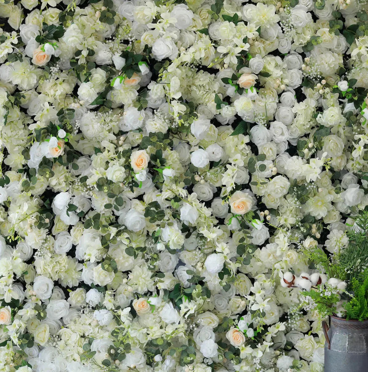Into The Meadows Cream Greenery Premium Flower Backdrops | 188