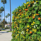 Orange Sunflower Tropical Greenery Premium Flower Backdrops | 510