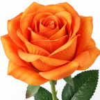 Premium Artificial Rose Stem | Orange