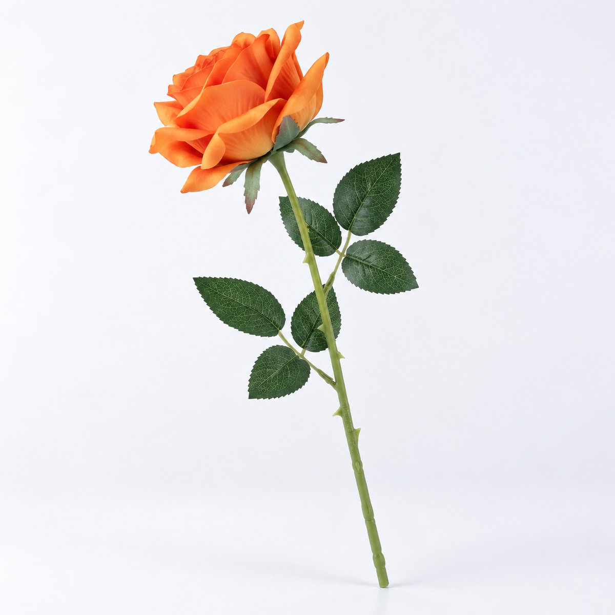 Premium Artificial Rose Stem | Orange