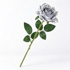 Premium Artificial Rose Stem | Silver