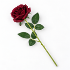 Premium Artificial Rose Stem | Dark Red