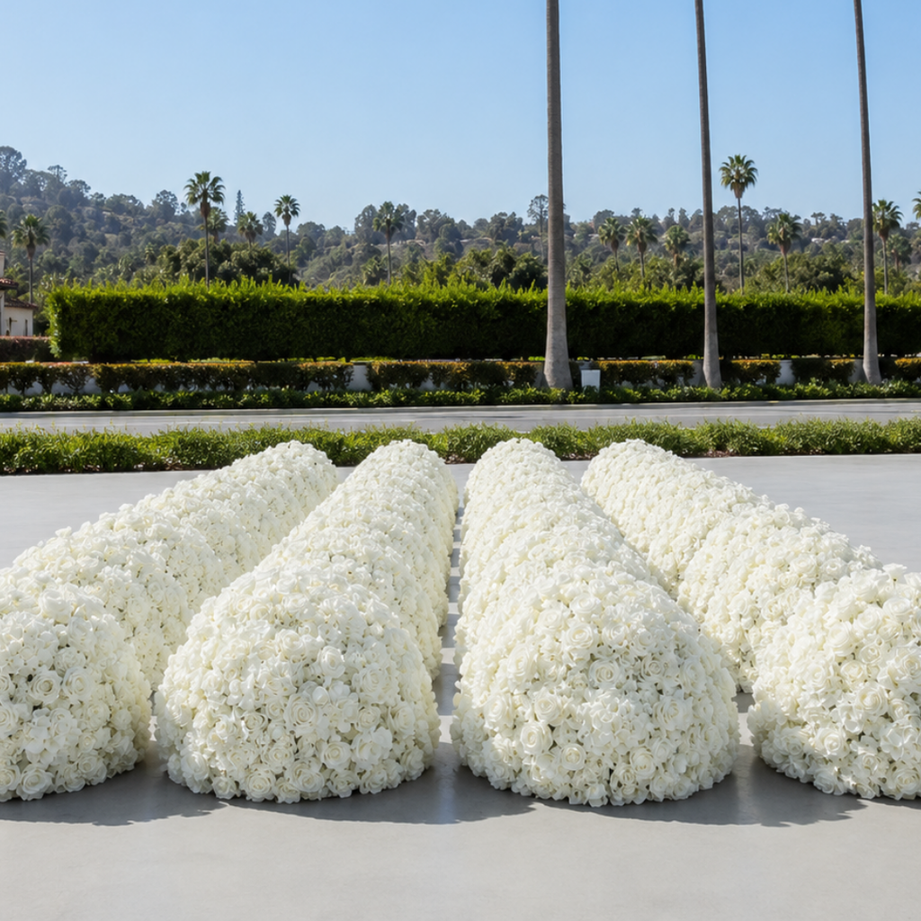 Classic White Rose Hydrangea Backdrop | 001