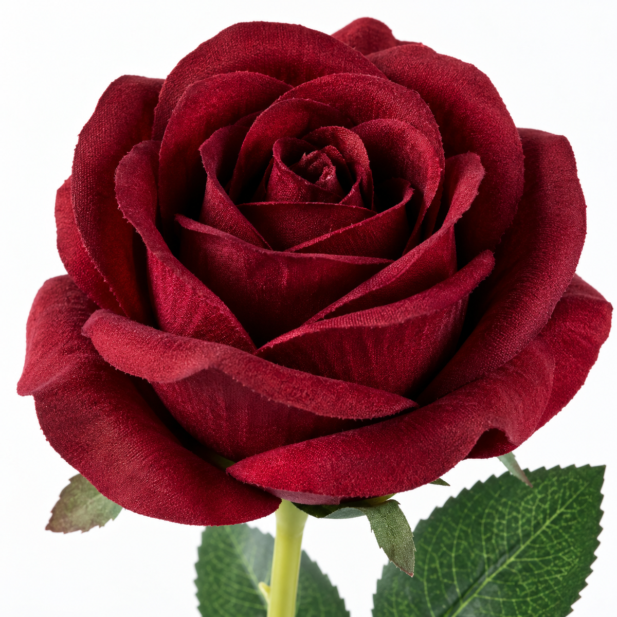 Premium Artificial Rose Stem | Dark Red