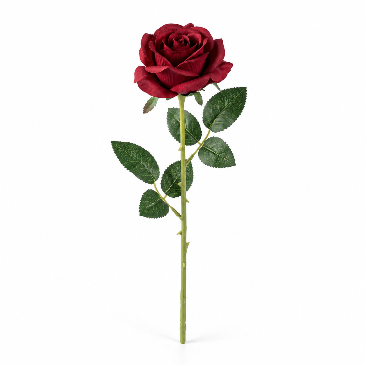 Premium Artificial Rose Stem | Dark Red