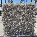 Baby's Breath White & Lavender Rose Flower Backdrops | 065