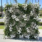 Green & White Baby's Breath Premium Flower Backdrops | 233