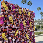 Dripping Purple & Yellow Rose Premium Flower Backdrops | 124